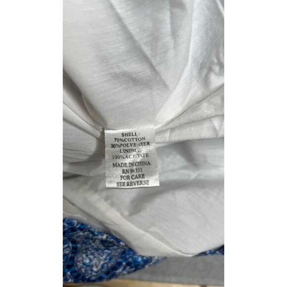 JADE Melody Tam Sleeveless Dress Blue White Paisley Size Small Lined - Picture 13 of 13